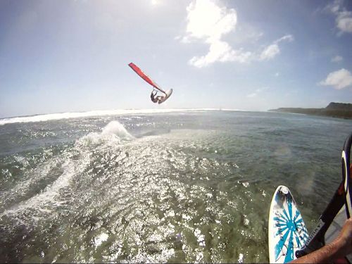 Windsurfing in Guam by Evan Walker