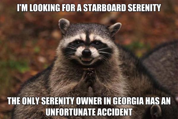 Raccoon gets his Serenity